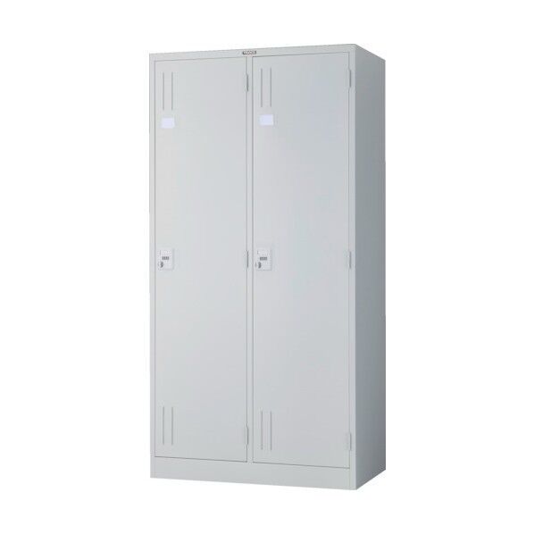 スタンダードロッカー 2人用ワイド ダイヤル錠 オフホワイト 900X515XH1790 WKL27W 1点...