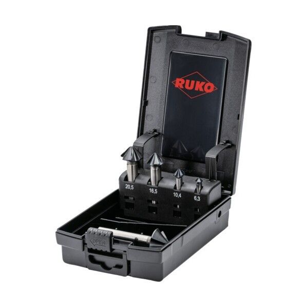 RUKO 不等分割4枚刃カウンターシンク 4S 「アルティメットカット」 5本組セット ルナテックコーティング 102891PRO 1S