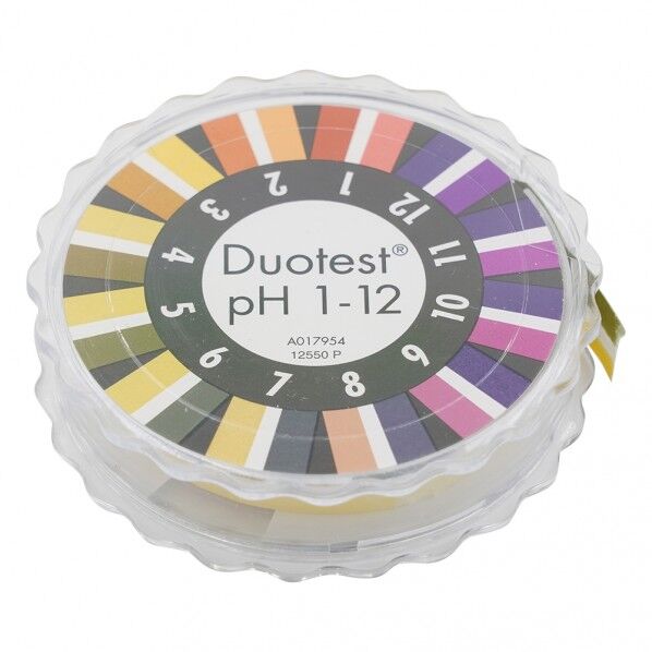 ツーバンドPH試験紙 pH測定領域:1.0~12.0 (ロールタイプ) 10mm幅×5m巻 2-345-01 1点