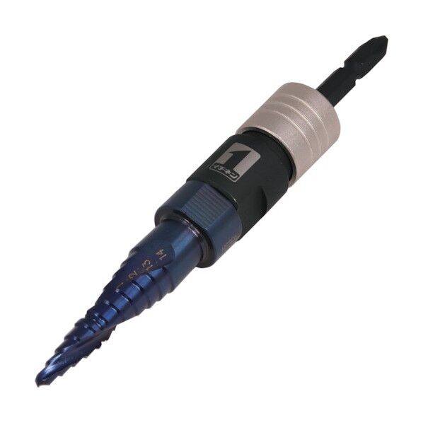 軸交換式ステップドリル ワンタッチビットアダプター付