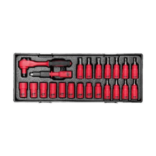 JTC Auto Tools 22PCS 絶縁ソケットセット 6.3mm JTCK9221 1セット
