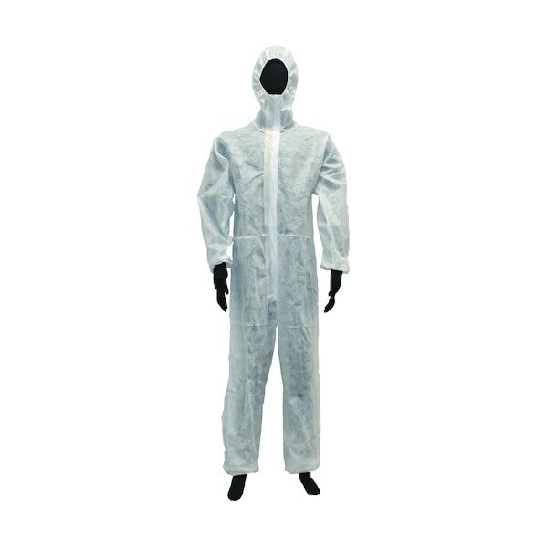 アゼアス 高通気SMS製続服 AZ GUARD33045 Mサイズ(50着入) 白 AZGUARD33045-M 50着