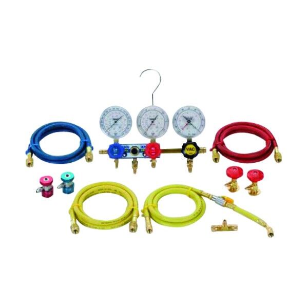 R135aカーエアコンサービスキット スリーゲージマニホールド付 TA126-3GH