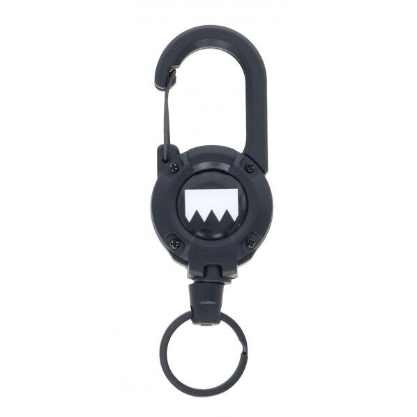 カラビナリールキーホルダー ブラック