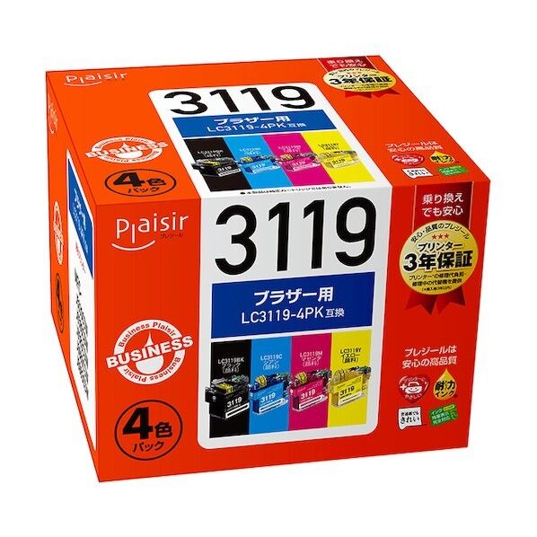  LC3119-4PK互換インクカートリッジ BPL-BR3119-4P 4パック