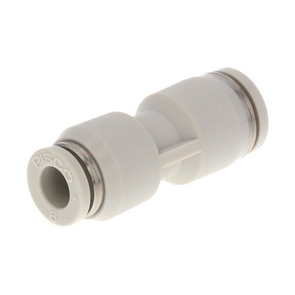 PISCO チューブフィッティング 違径ユニオンストレート チューブ外径:8mm×6mm ライトグレー仕様 PG8-6W 1個