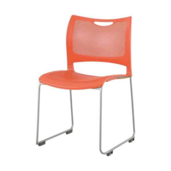  ミーティングチェア 背･座メッシュ樹脂タイプ キャロット MC-MKT01-OG 1点