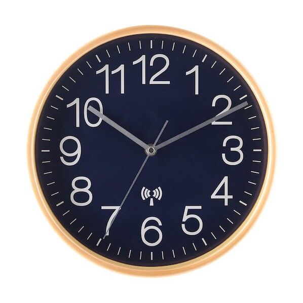  【在庫一掃セール】電波掛時計 プライウッド 28cm NV(85353) 27353 0