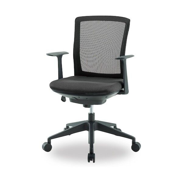 ※法人専用品※アイリスチトセ オフィスチェアシンフォートOBPタイプ肘付 ブラック SFN-46M1-M-OBP 0...