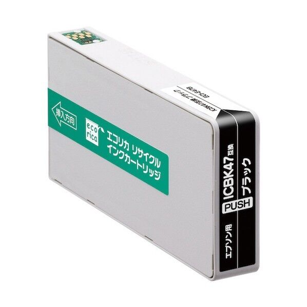 エコリカ ICBK47 互換リサイクルインクカートリッジ ブラック ブラック ECI-E47B 1個