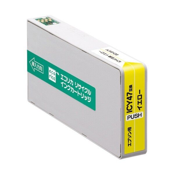 エコリカ ICY47 互換リサイクルインクカートリッジ イエロー イエロー ECI-E47Y 1個