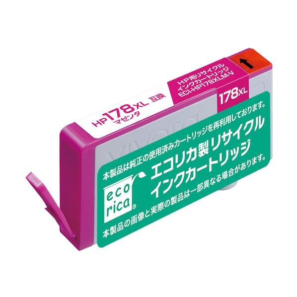 エコリカ CB324HJ 互換リサイクルインクカートリッジ マゼンタ マゼンタ ECI-HP178XLM-V 1個