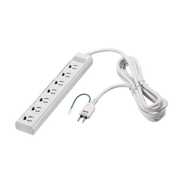 バッファロー 3ピン式電源タップ 7個口 5m ホワイト 常時 通電スイッチ付 BTWMTSKL3750WH 1点
