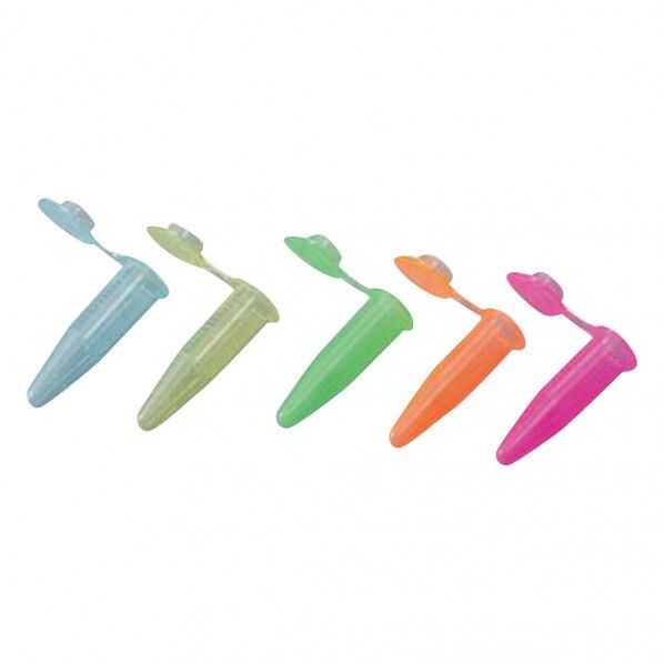 マイクロチューブ高遠心タイプ 蛍光6色混合 1.5mL 2-9653-03 1