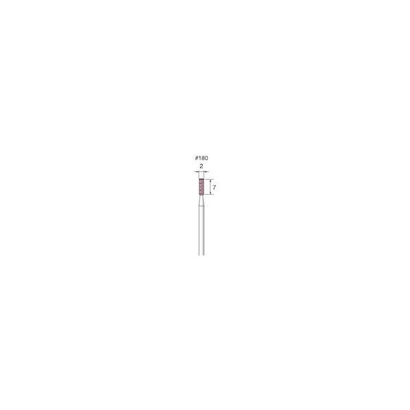アルゴフアイルジャパン 軸付ピンク砥石 PA＃180 Φ2X7 Φ2．34軸    5本入り GS102 5本