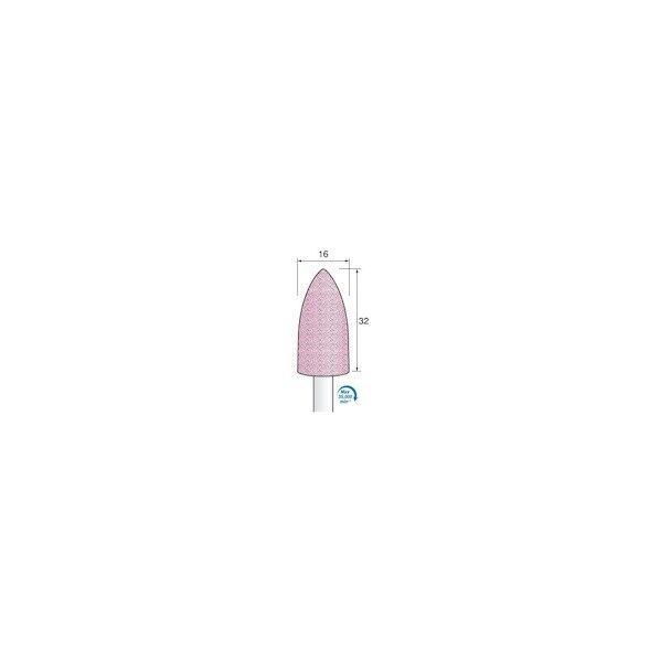 アルゴフアイルジャパン 軸付ピンク砥石#60 Φ16X32 Φ6.0軸 PA砥粒 5本入り GS522 5本