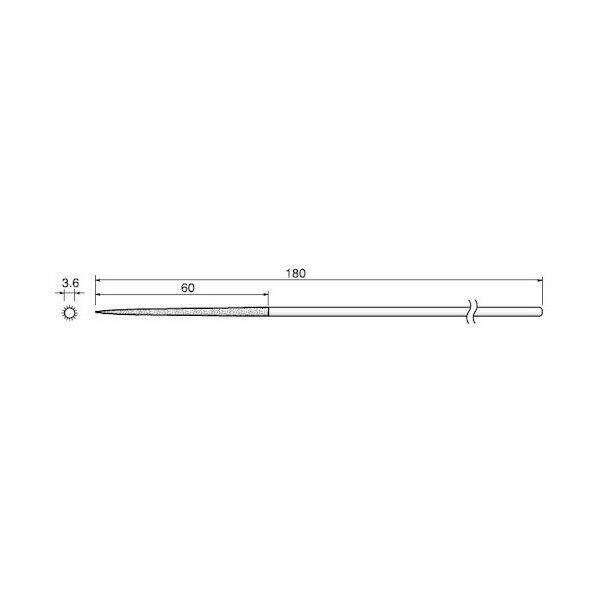 ダイヤモンドヤスリ先細丸型#140 Φ3.6