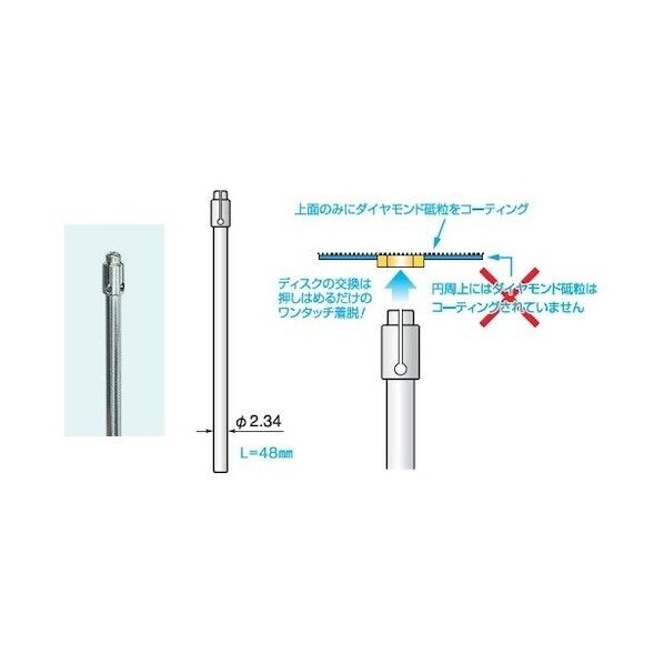 アルゴフアイルジャパン DC14専用マンドレール Φ2．34軸 L48 MR-DC14 1本