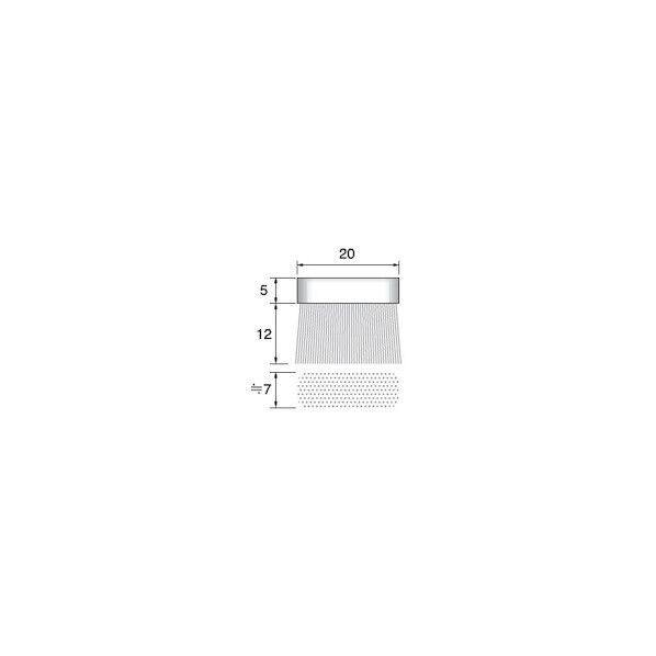 アルゴフアイルジャパン レシプロ用A砥粒入りナイロンブラシ 毛足12X幅20 RT510-60 1本