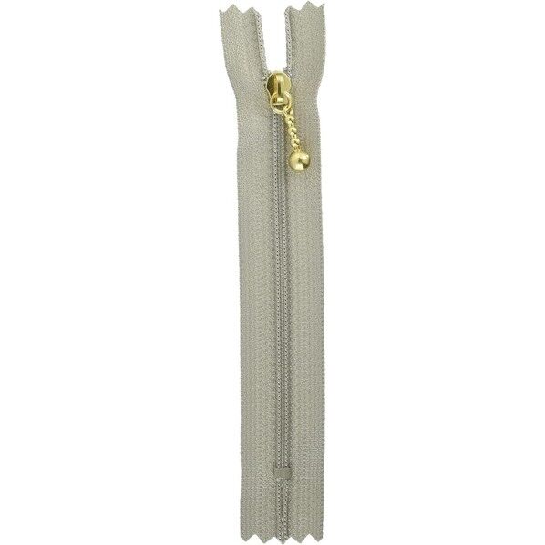  Y.K.K ポーチ用 コイルファスナー 12cm グレー 3CFG12-576 10本