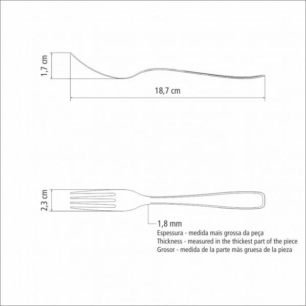 マレーシア テーブルフォーク 19cm