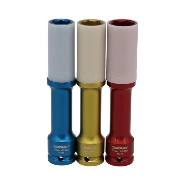 1/2DR ホイルナット用インパクトソケットロング3本セット