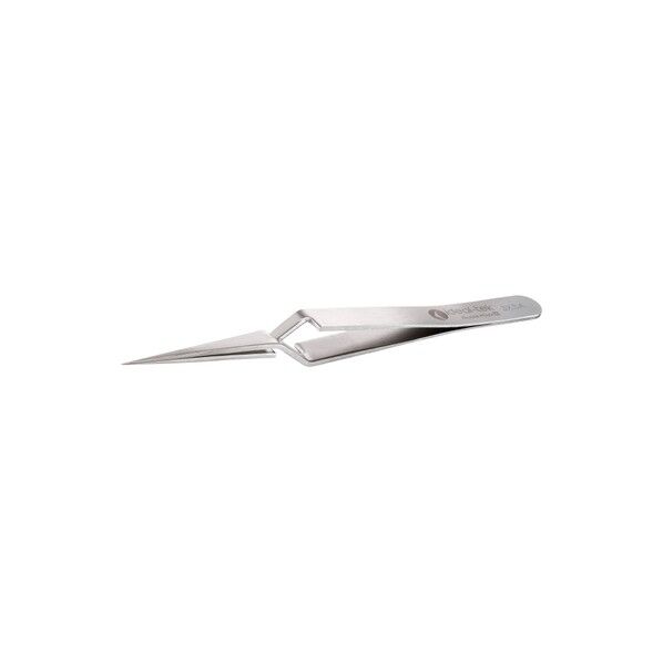 先端幅0.18mm 全長120mm 逆作用ステンレスピンセット(耐酸/磁)