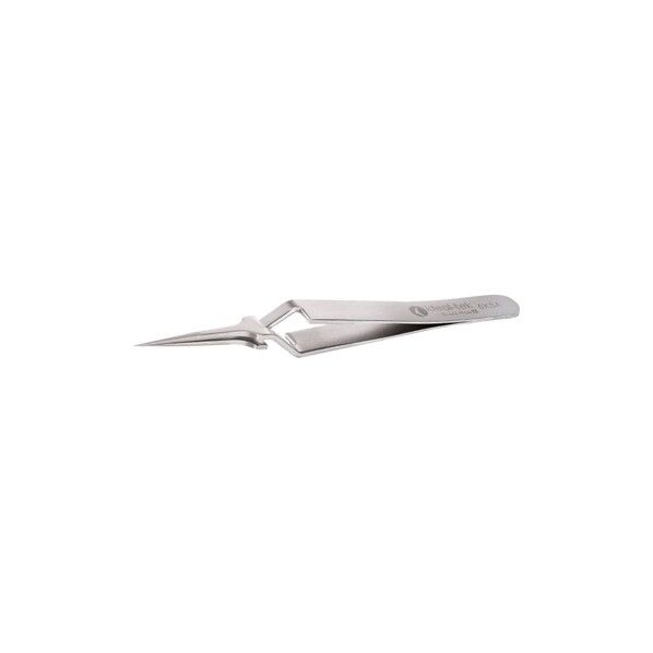 先端幅0.10mm 全長110mm 逆作用ステンレスピンセット(耐酸/磁)