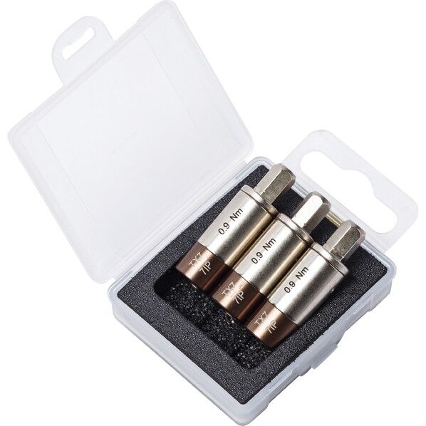 3本組 差込角1/4HEX トルクアダプター 0.9Nm TX07