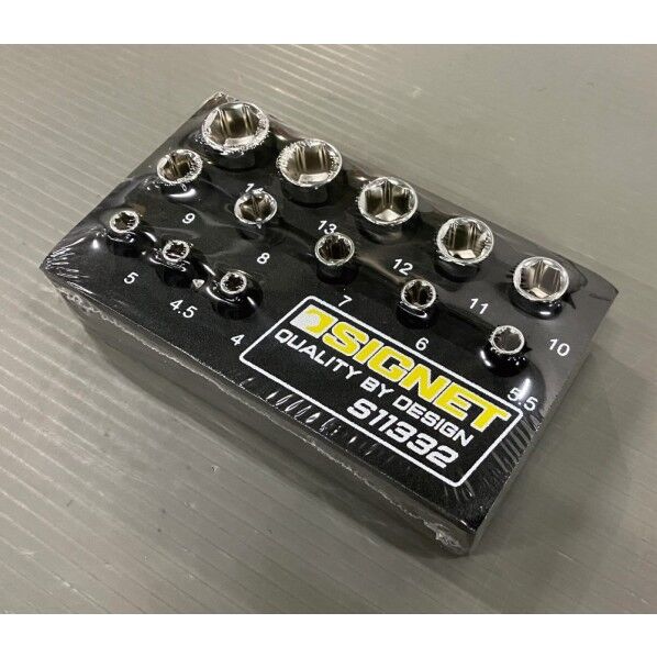 1/4DR ミラー仕上げソケットセット DESIGNトレー 13PC