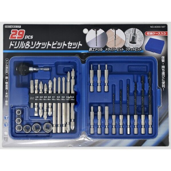 トップマイティ 29PCS ドリル・ソケットビットセット 4000197 1組...