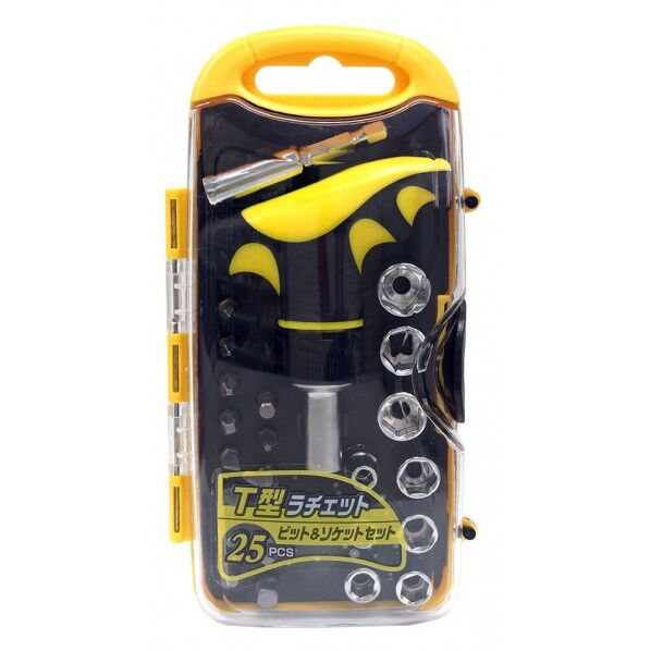 トップマイティ 25PCS T型ラチェットソケットビットセット 4000464 1組...