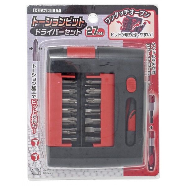 トップマイティ 27PCS トーションビットドライバーセット 4001592 1組...
