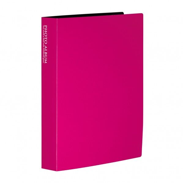 フォトアルバム [高透明] Lサイズ ピンク KP-160-21 160枚