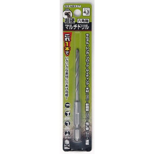 六角軸超硬マルチドリル 4.3mm