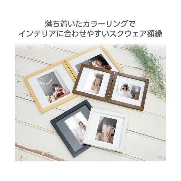 ハクバ写真産業 写真額 SQ額テトラ 2L 2面 ブラック HKB0149187 1枚...