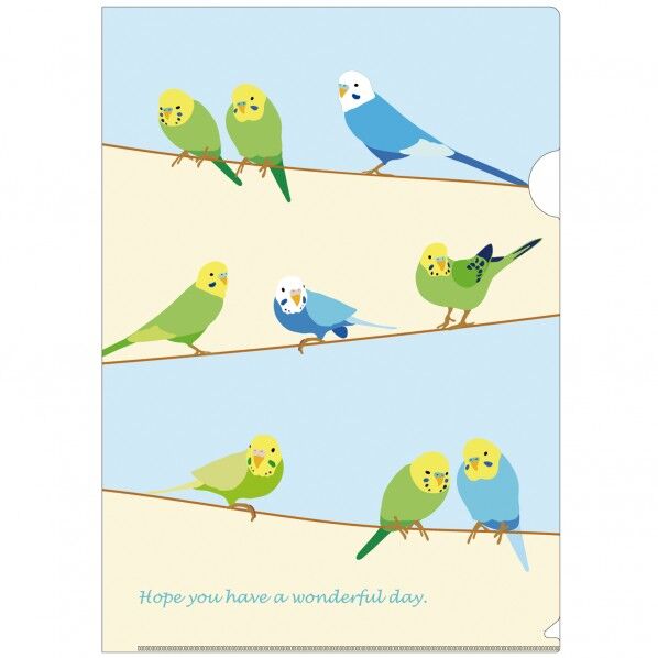 インコクリアファイル インコたち INC-5153-00...