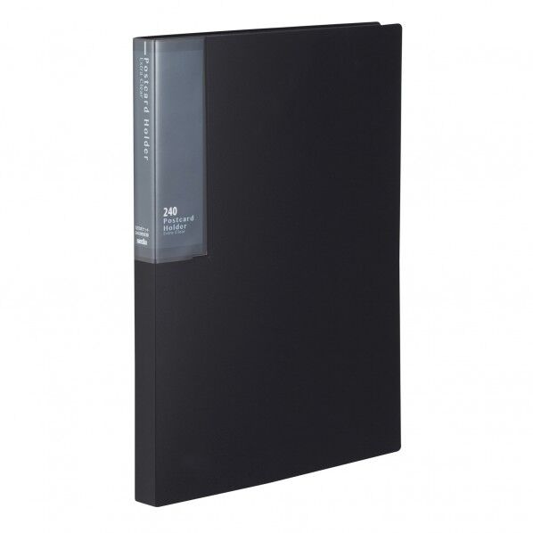 ハガキホルダー 高透明 ブラック SKK-240K-60...