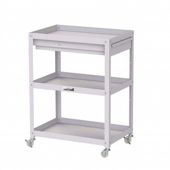 コンビニワゴン ナイロンキャスター キャビネット付3段 WCCN-3-P 1点