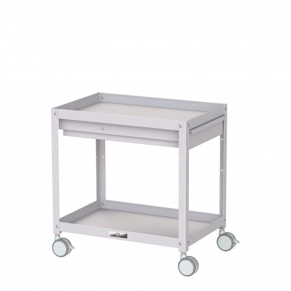 コンビニワゴン 双輪キャスター キャビネット付き2段 WCCS-2-P 1点