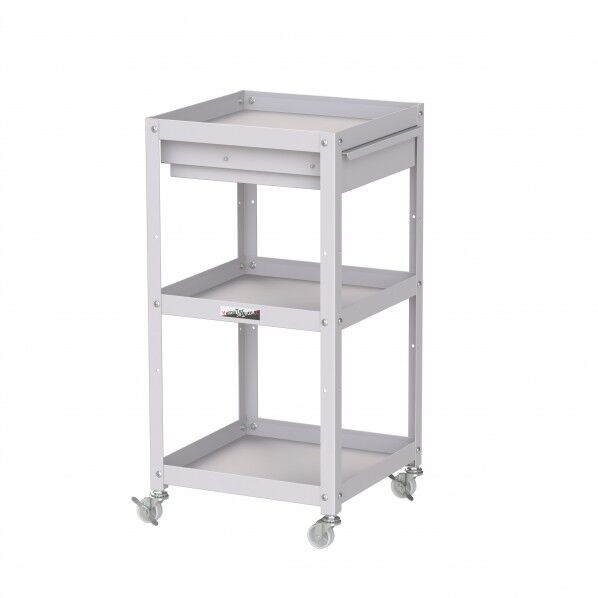 コンビニワゴン ナイロンキャスター キャビネット付3段 WCLCN-3-P 1点