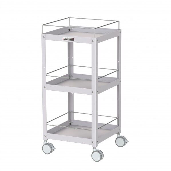 コンビニワゴン 双輪キャスター コボレ止め付き3段 WCLFS-3-P 1点