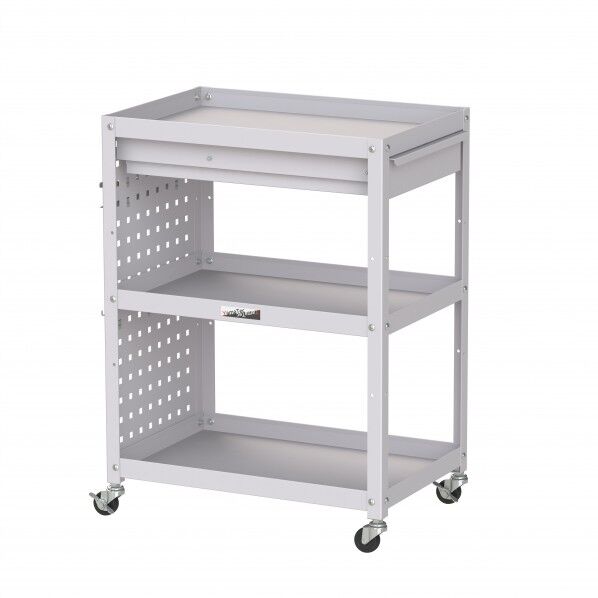 コンビニワゴン パンチングパネル・キャビネット付3段 WCPC-3-P 1点