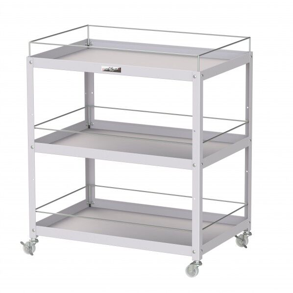 コンビニワゴン ナイロンキャスター コボレ止め付3段 WCWFN-3-P 1点