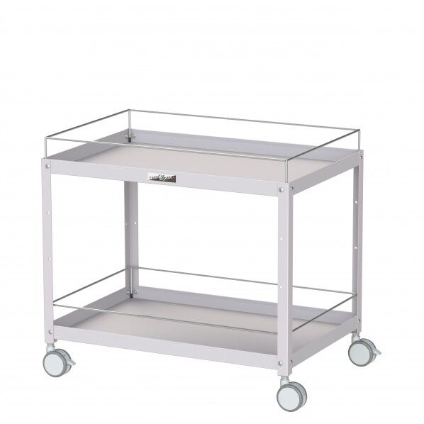 コンビニワゴン 双輪キャスター コボレ止め付き2段 WCWFS-2-P 1点