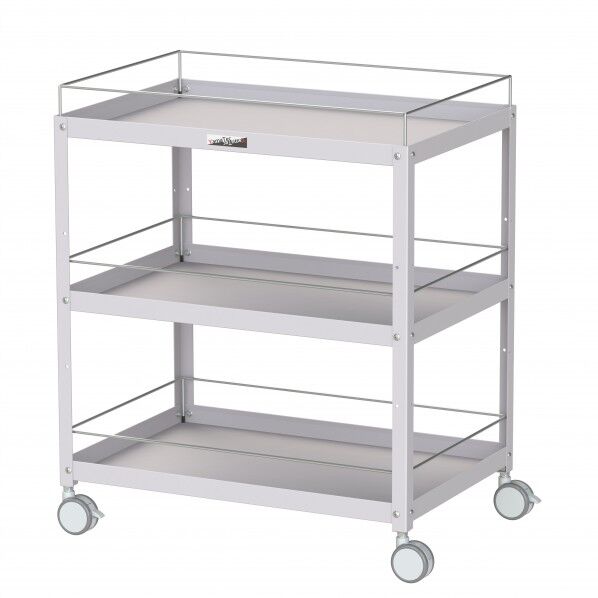 コンビニワゴン 双輪キャスター コボレ止め付き3段 WCWFS-3-P 1点