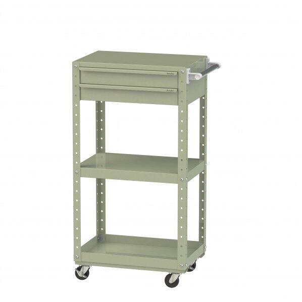 スペシャルワゴン移動式 キャビネット浅型2段×1個グリーン W6CSH-S-G 1点