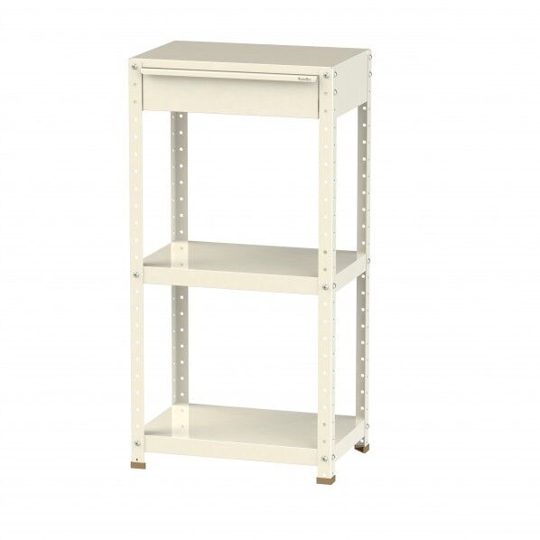 スペシャルワゴン 固定式 キャビネット深型1段×1個アイボリー W6H-M-IV 1点