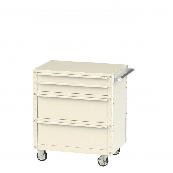 スペシャルワゴン 移動式 キャビネット浅型2段×1個、超深型1段×2個アイボリー W7CU-SD2-IV 1点