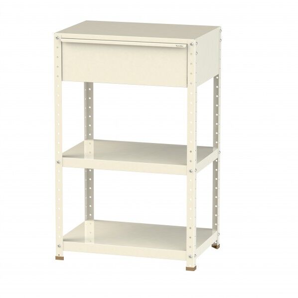 スペシャルワゴン 固定式 キャビネット超深型1段×1個アイボリー W7H-D-IV 1点